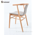 Bois de hêtre massif dining-fauteuil tissu-siège durable pp